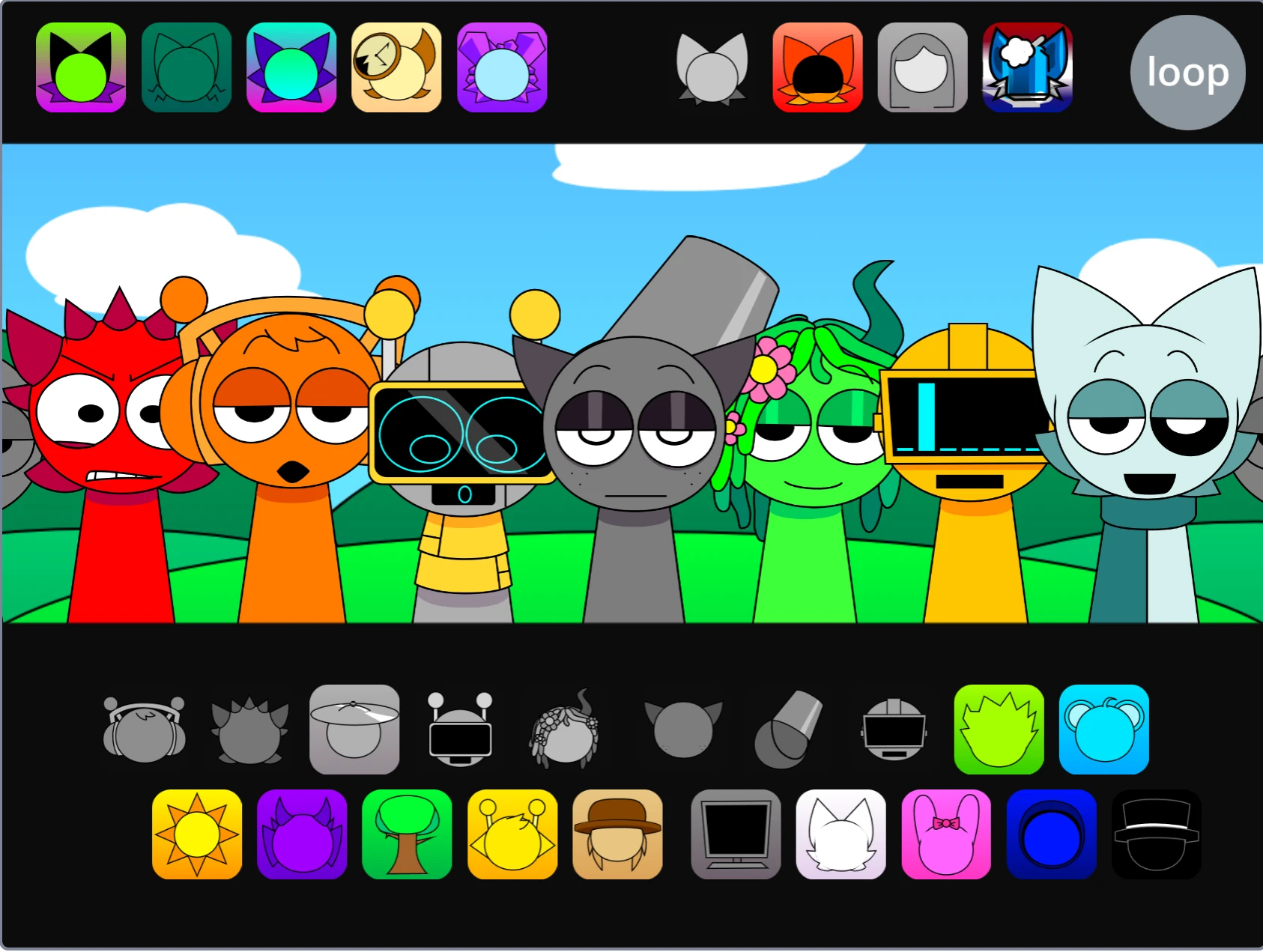 Enhanced graphics and animations in Sprunki Pyramixed 0.9