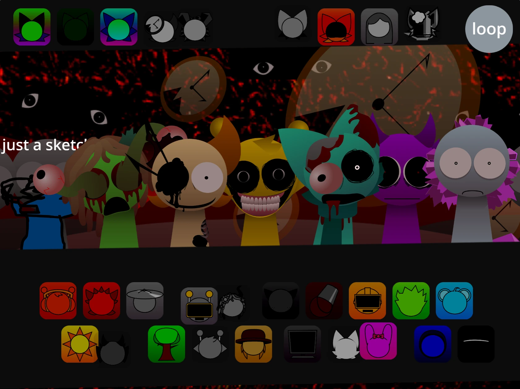 Special visual effects reacting to music in Sprunki Pyramixed