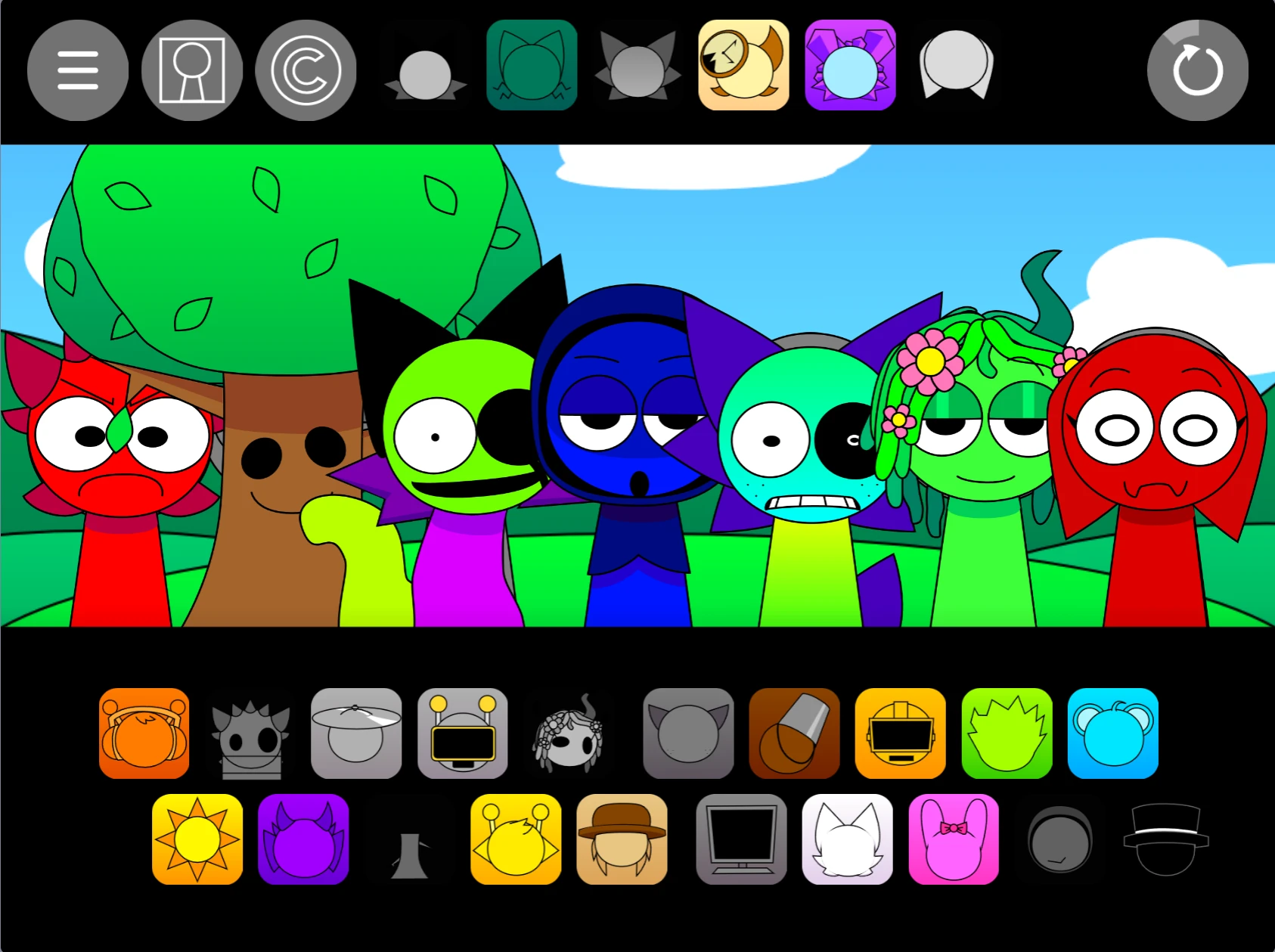 sprunki pyramixed 0.9 nfe version character selection