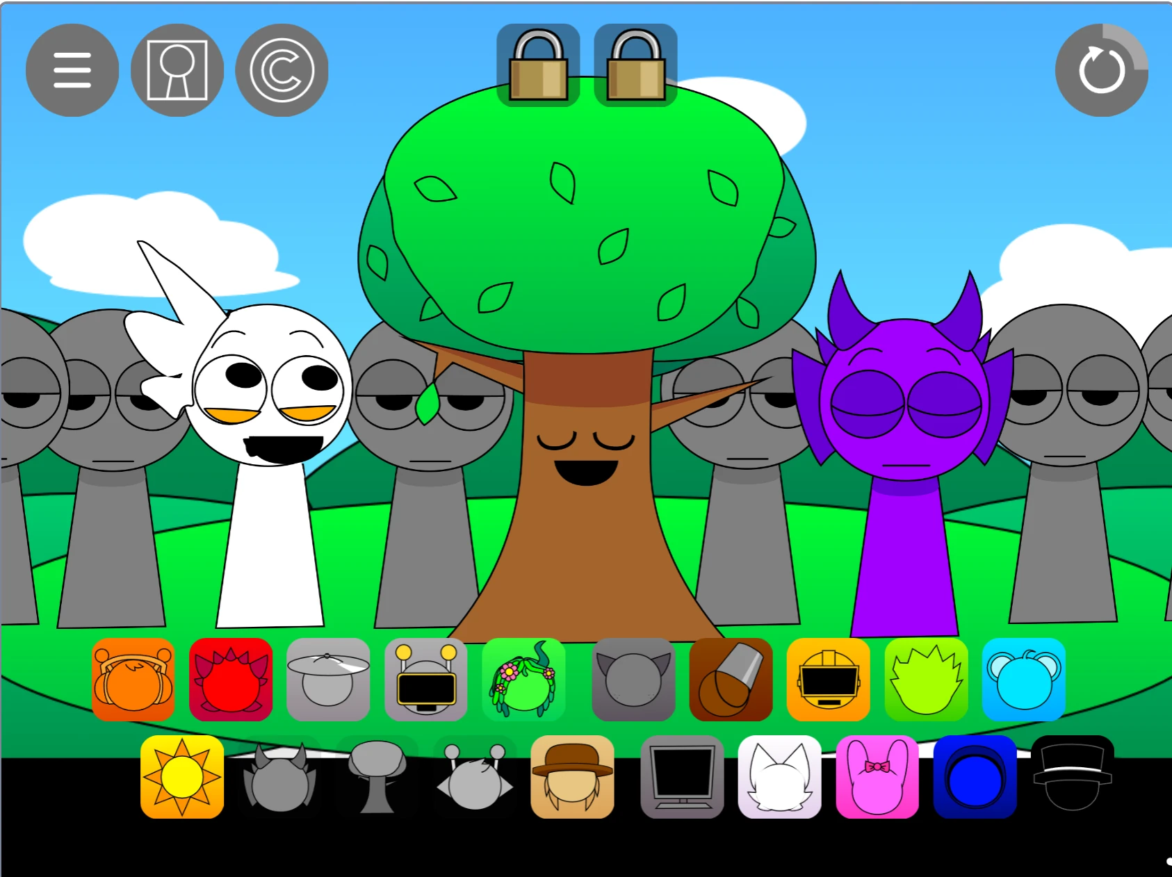 Rhythm pattern creation in Sprunki Pyramixed 0.9 OC