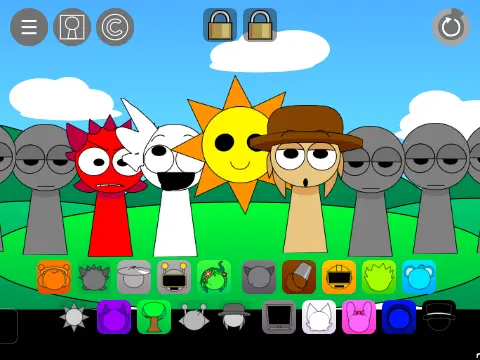 Sprunki Pyramixed 0.9 OC music rhythm game with original characters