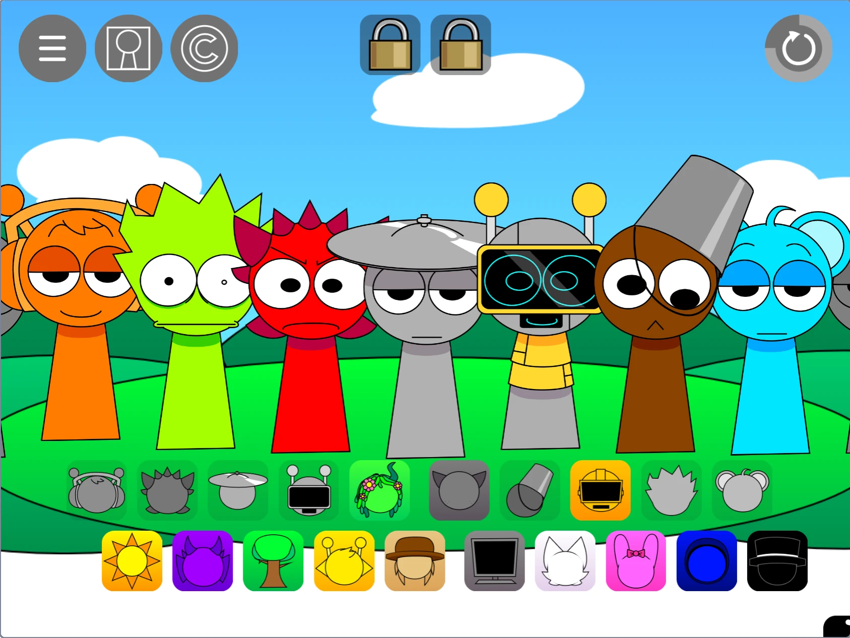 Sprunki Pyramixed 0.9 OC New gameplay dragging icons