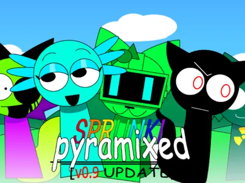 Sprunki Pyramixed 0.9 Piglet Playz gameplay screenshot