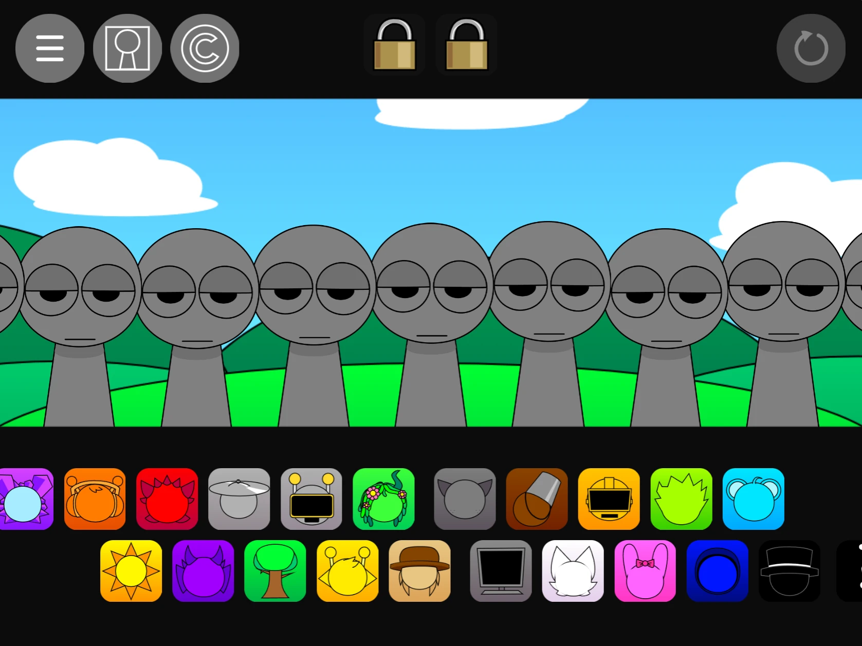 Sprunki Pyramixed 0.9 Reanimated XD animated character screen