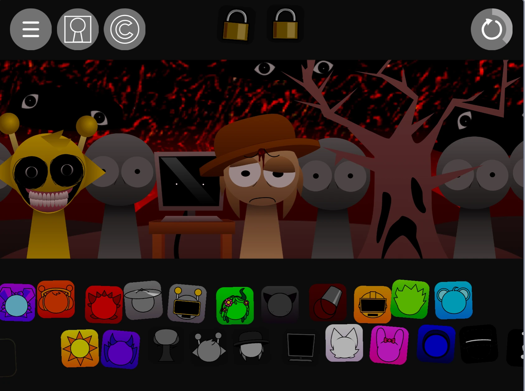 Sprunki Pyramixed 0.9 Reanimated XD music creation with animated elements