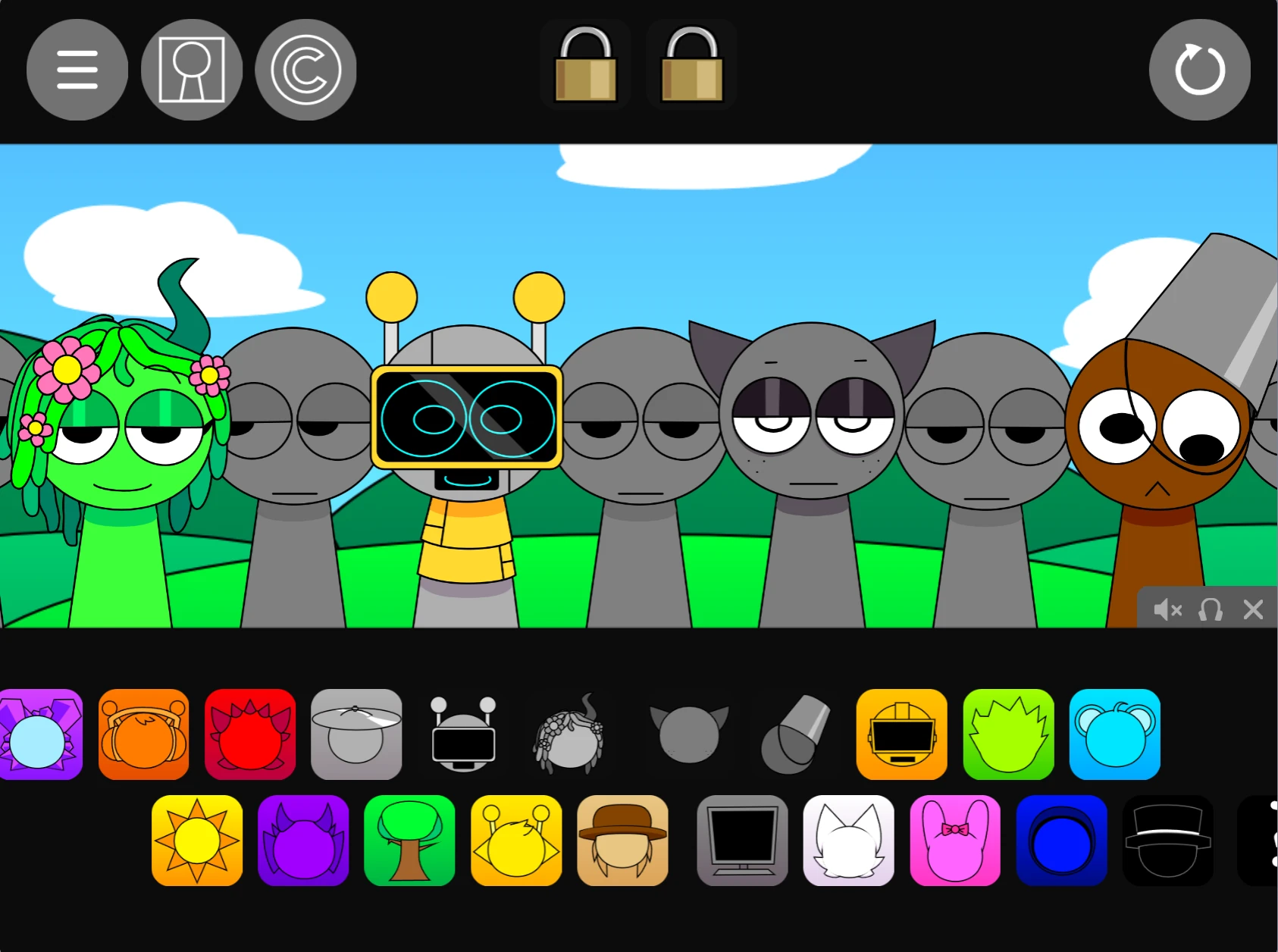 Sprunki Pyramixed 0.9 Reanimated XD visual rhythm gameplay