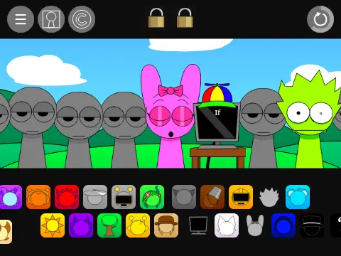 Sprunki Pyramixed 0.9 reanimated XD animated music game