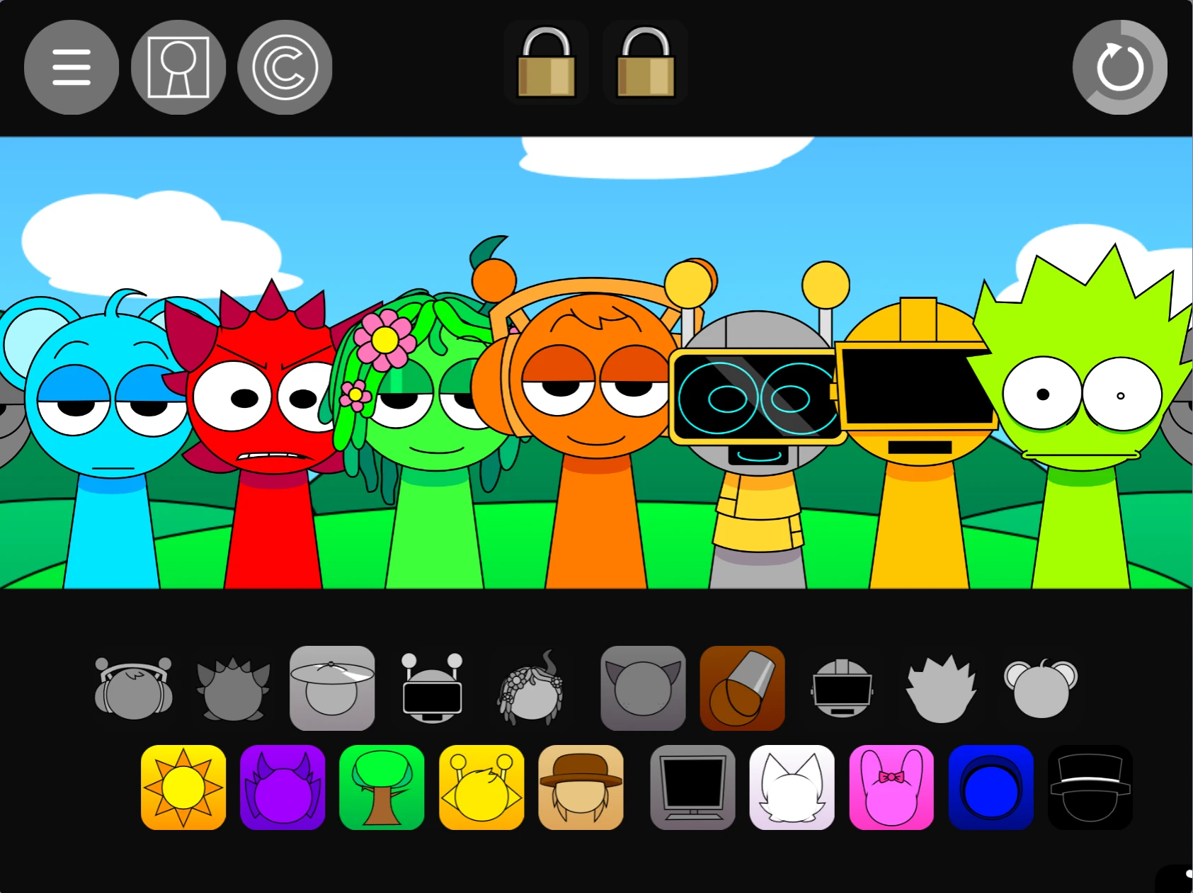 Sprunki Pyramixed 0.9 Remix enhanced music mixing interface