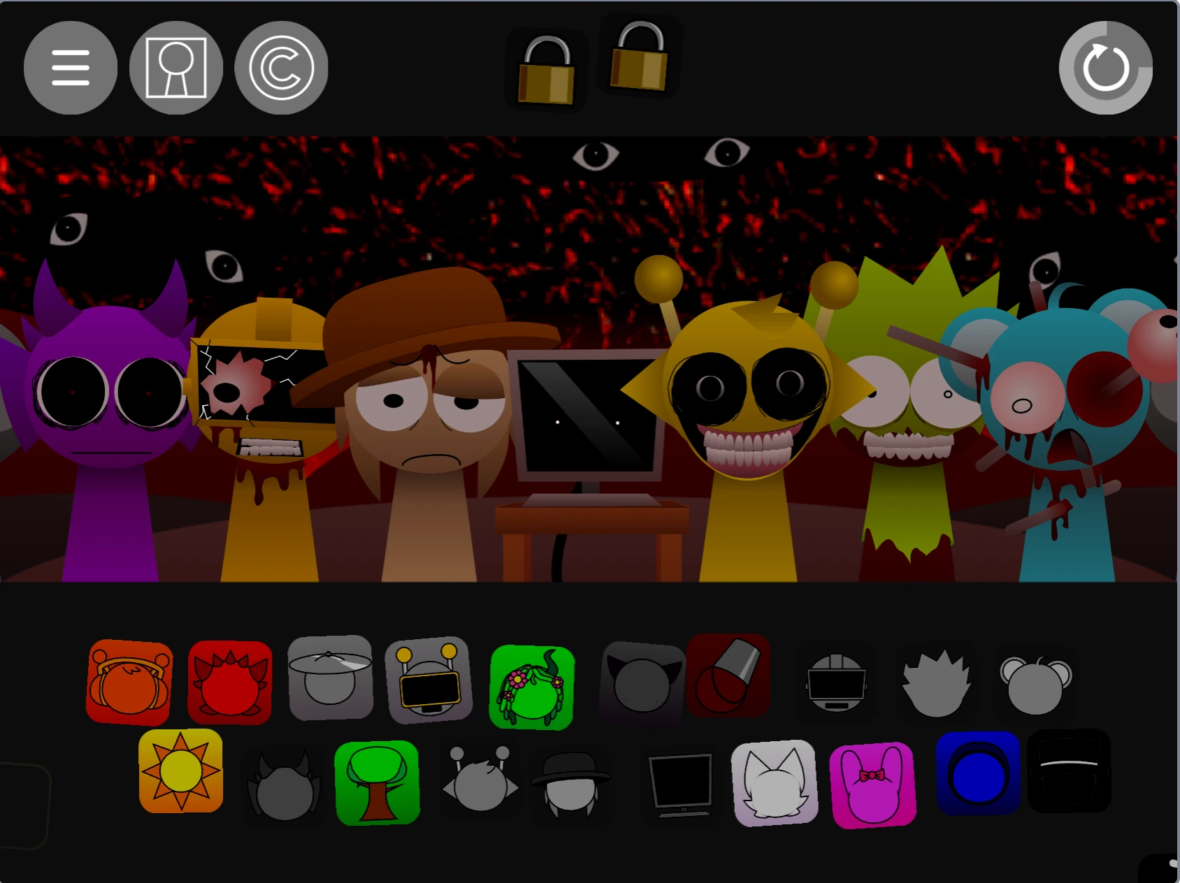 Final composition in Sprunki Pyramixed 0.9 Remix