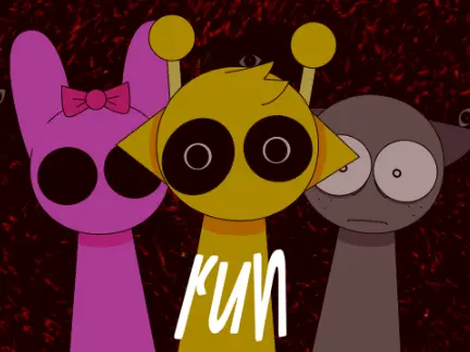 Sprunki Pyramixed 0.9 Scratch music game logo featuring pyramid-themed characters