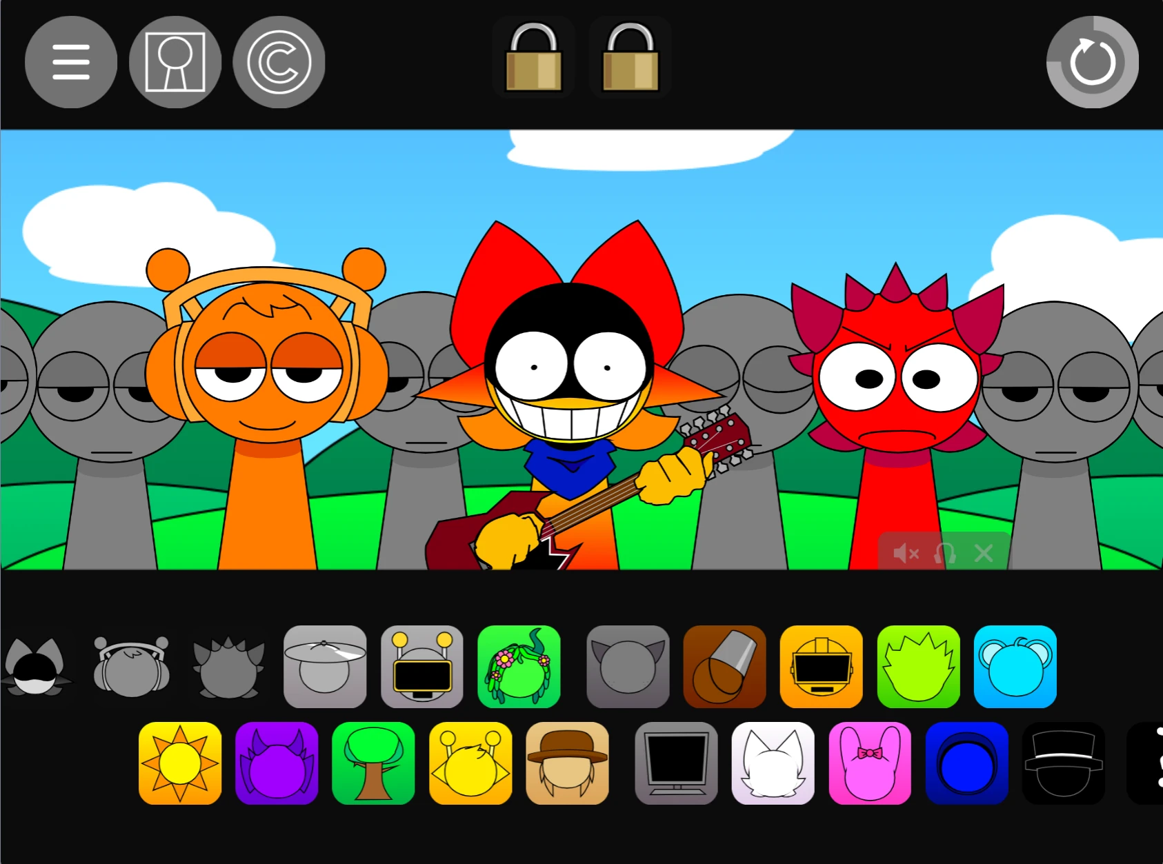 Sprunki Pyramixed 0.9 Swapped gameplay with swapped characters