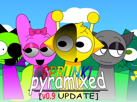 Sprunki Pyramixed 0.9 Swapped rhythm music game with character swapping