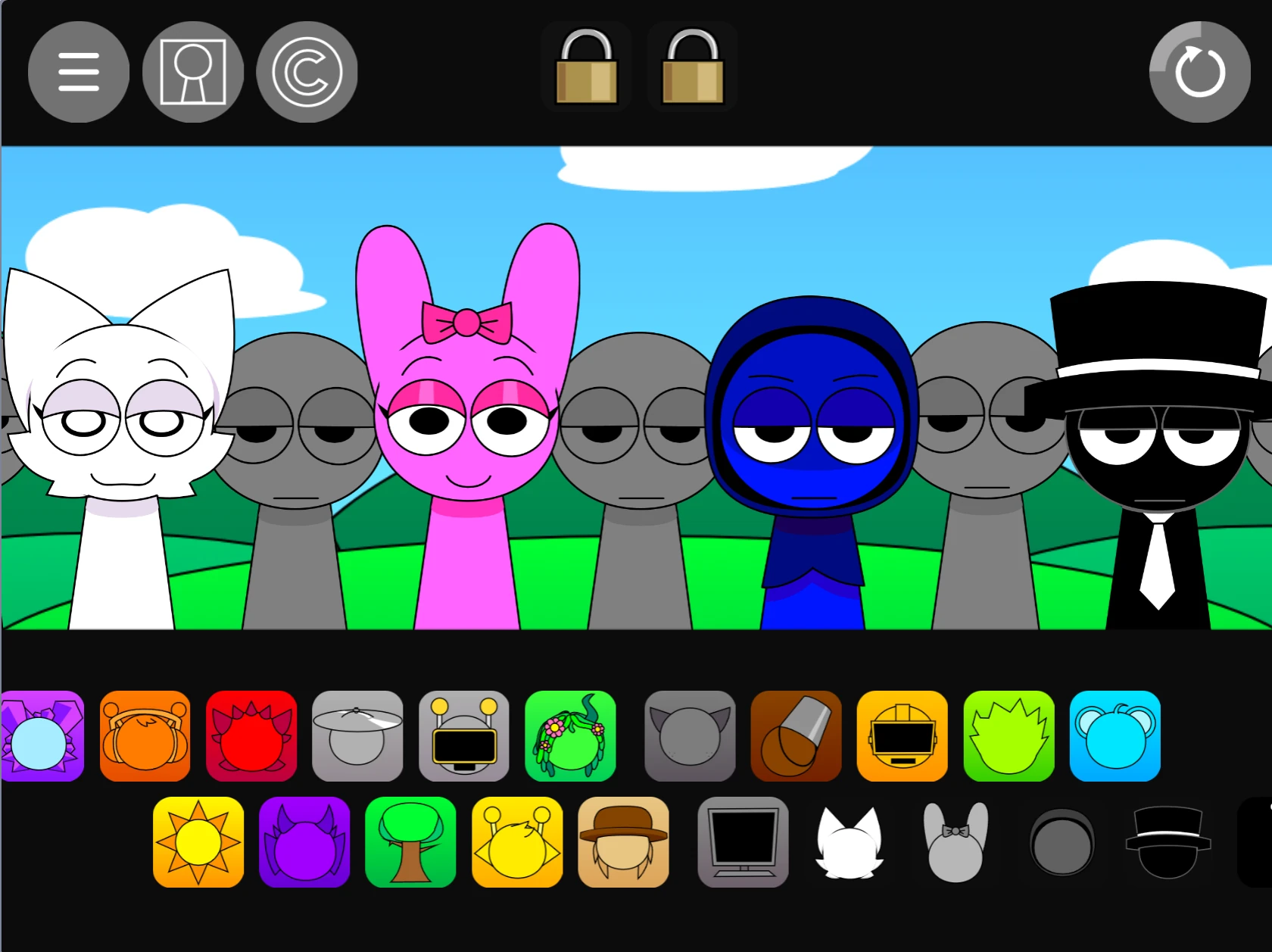 Sprunki Pyramixed 0.9 Update Cocrea interactive interface
