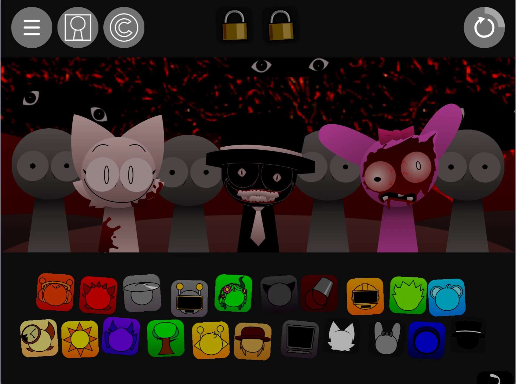 Sprunki Pyramixed 0.9 Update different sound combinations