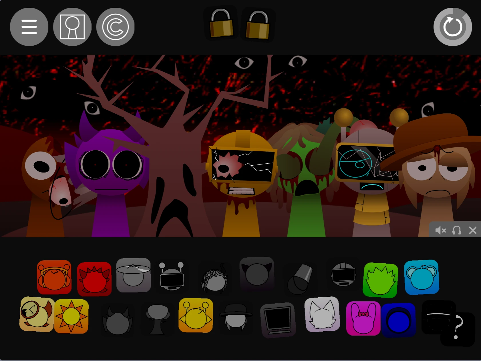 Close up of Sprunki character animations