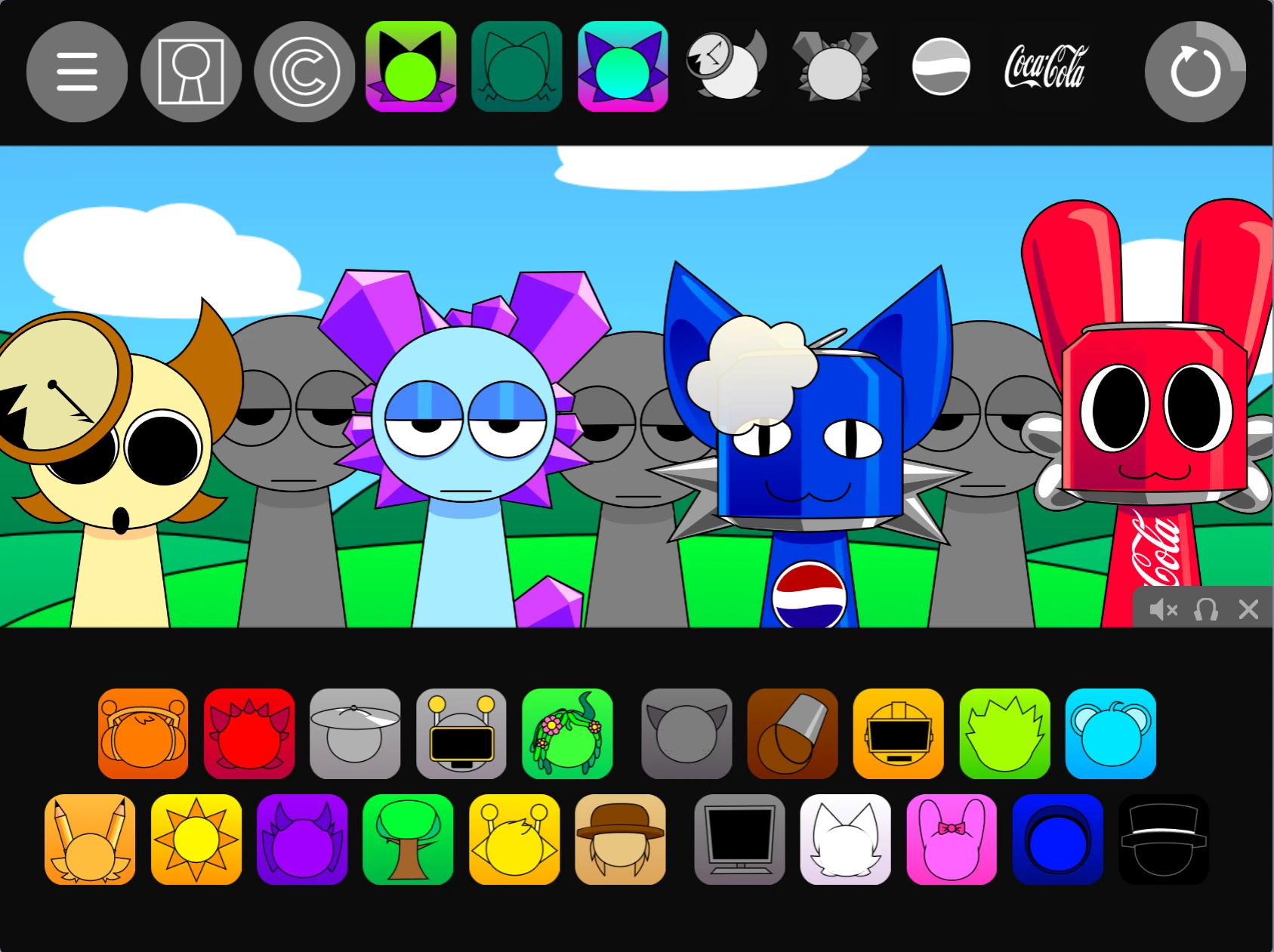 Sprunki Pyramixed V2 sound combination examples