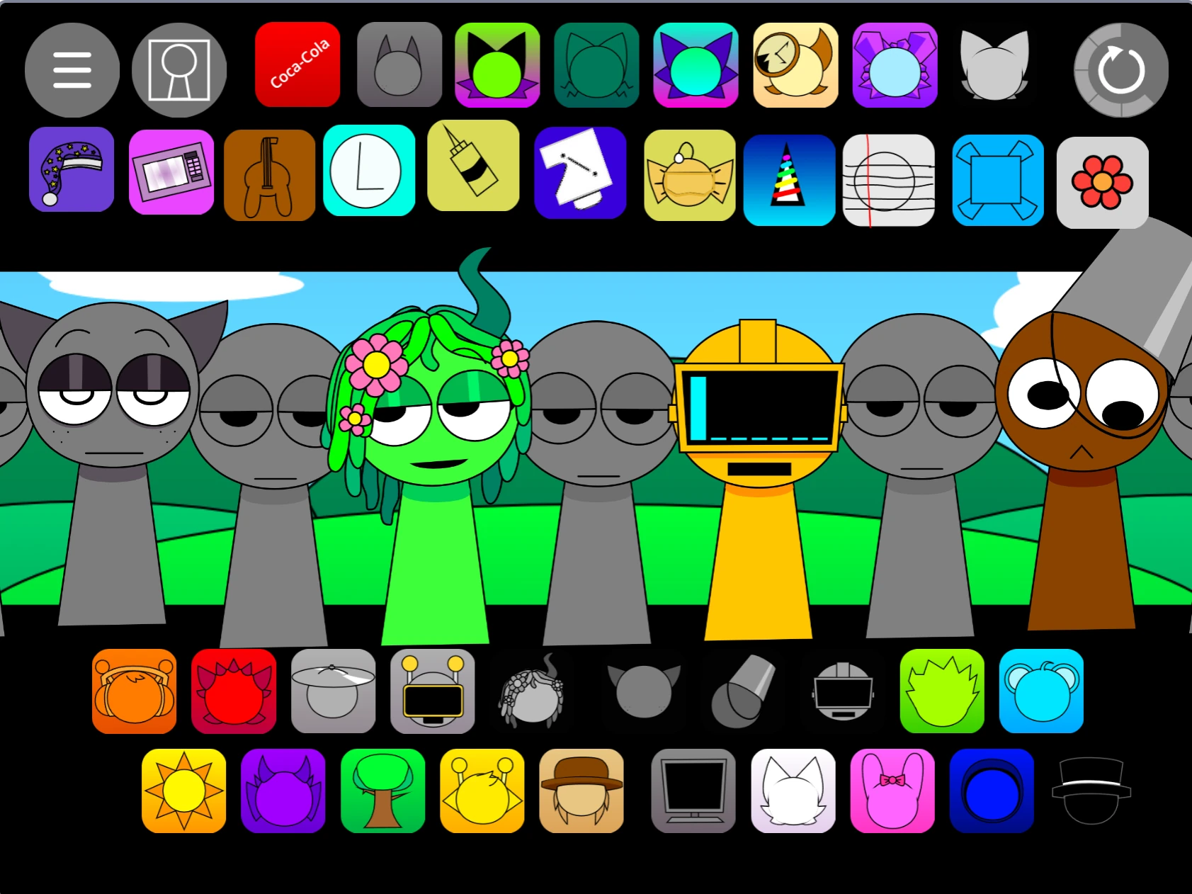 Sprunki Pyramixed 0.9 V2 character customization