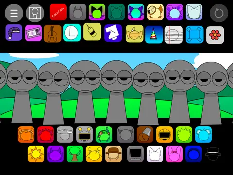 Sprunki Pyramixed 0.9 V2 music rhythm game character creator