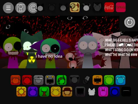 Sprunki Pyramixed 0.9 Game Logo - Animated Music Game Characters