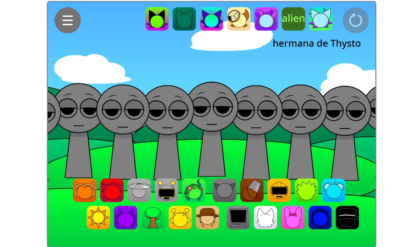 Sprunki Pyramixed Classic original gameplay interface