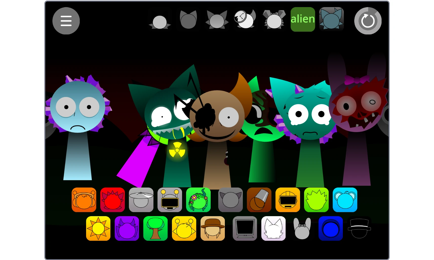 Sprunki Pyramixed Classic multiple character music arrangement