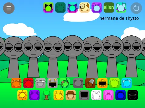 Sprunki Pyramixed Classic original music game interface