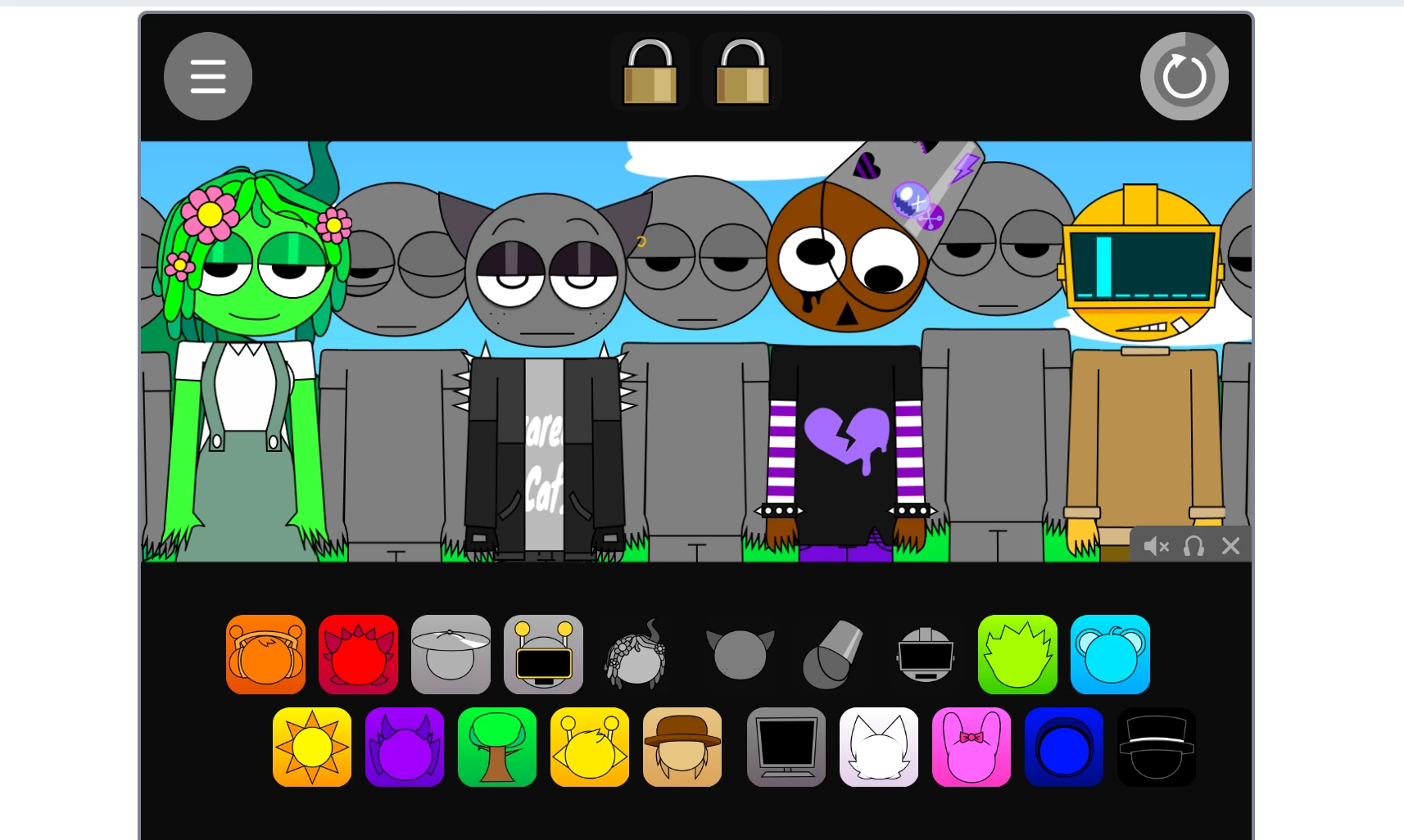 Sprunki Pyramixed Human Edition human characters making music