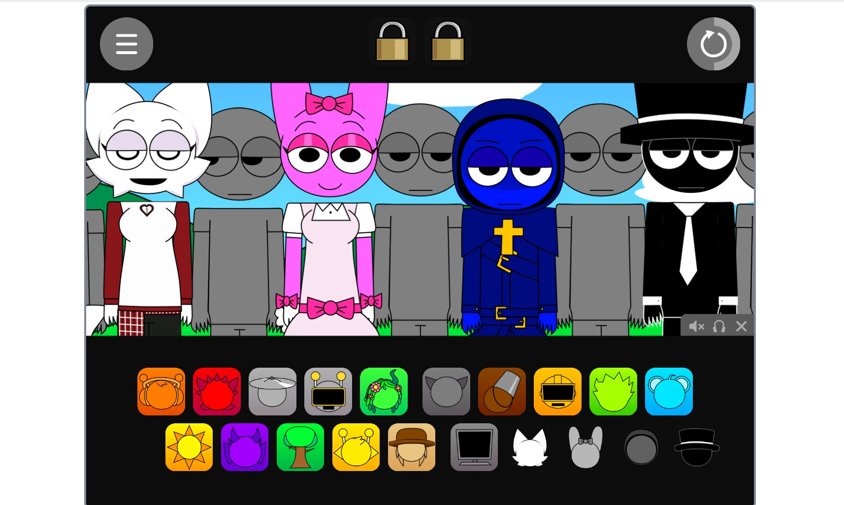 Sprunki Pyramixed Human Edition complex music composition with human band