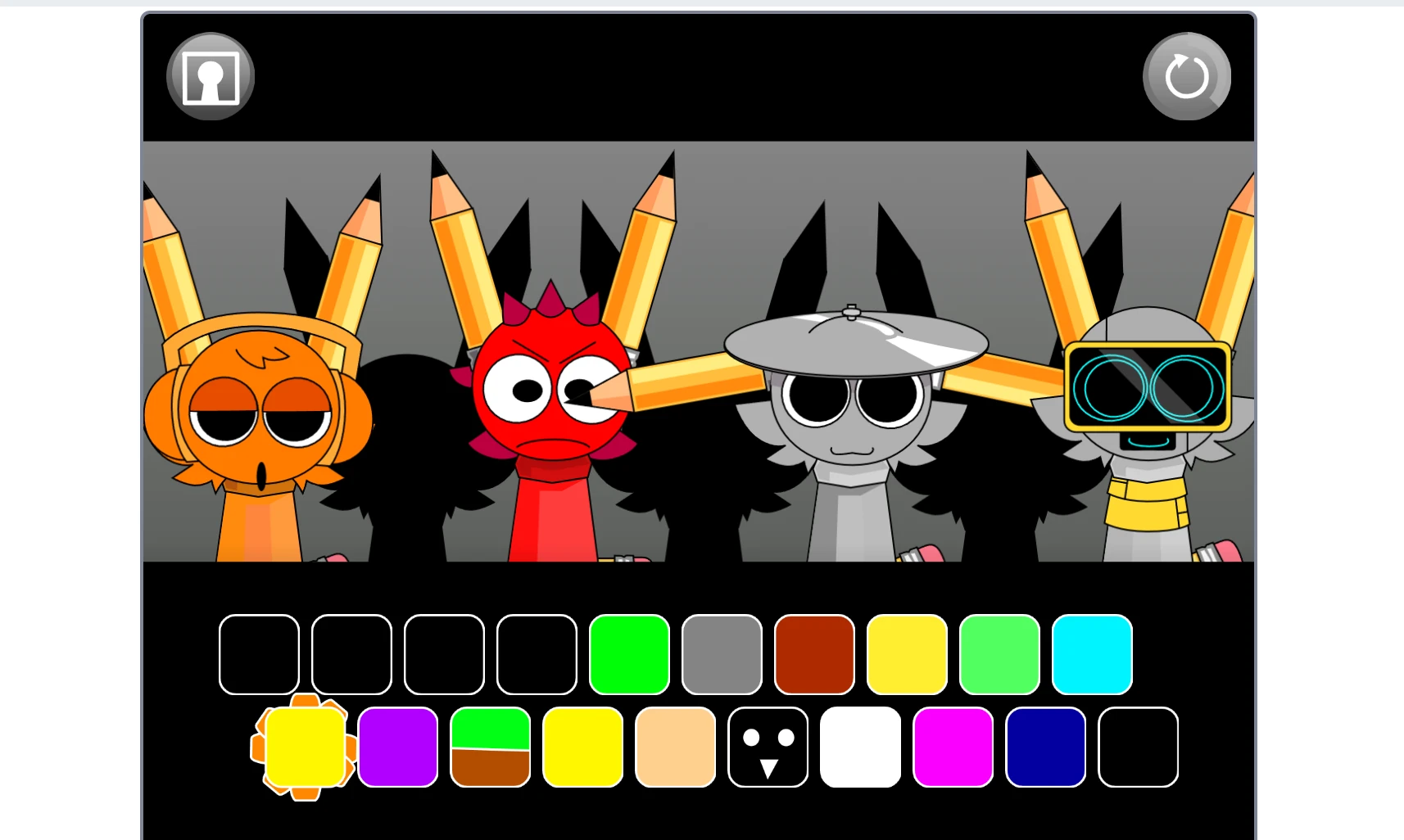 Sprunki Pyramixed Penz music mixing interface