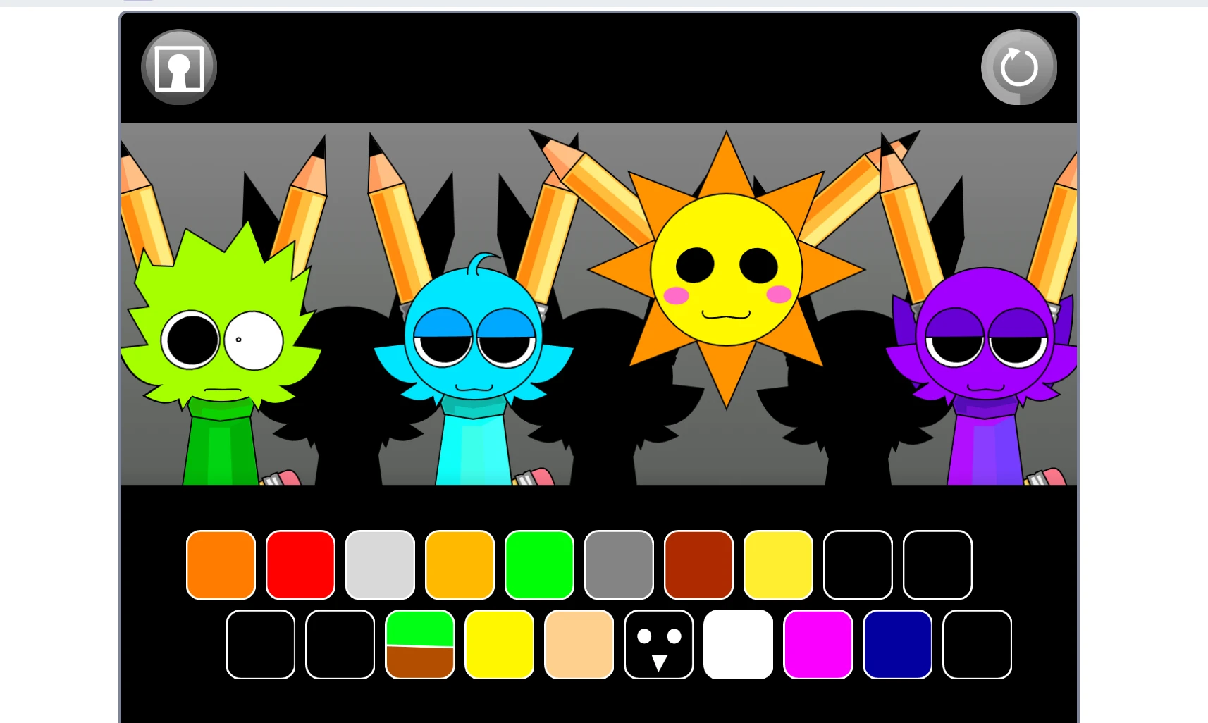 Sprunki Pyramixed Penz character sound options