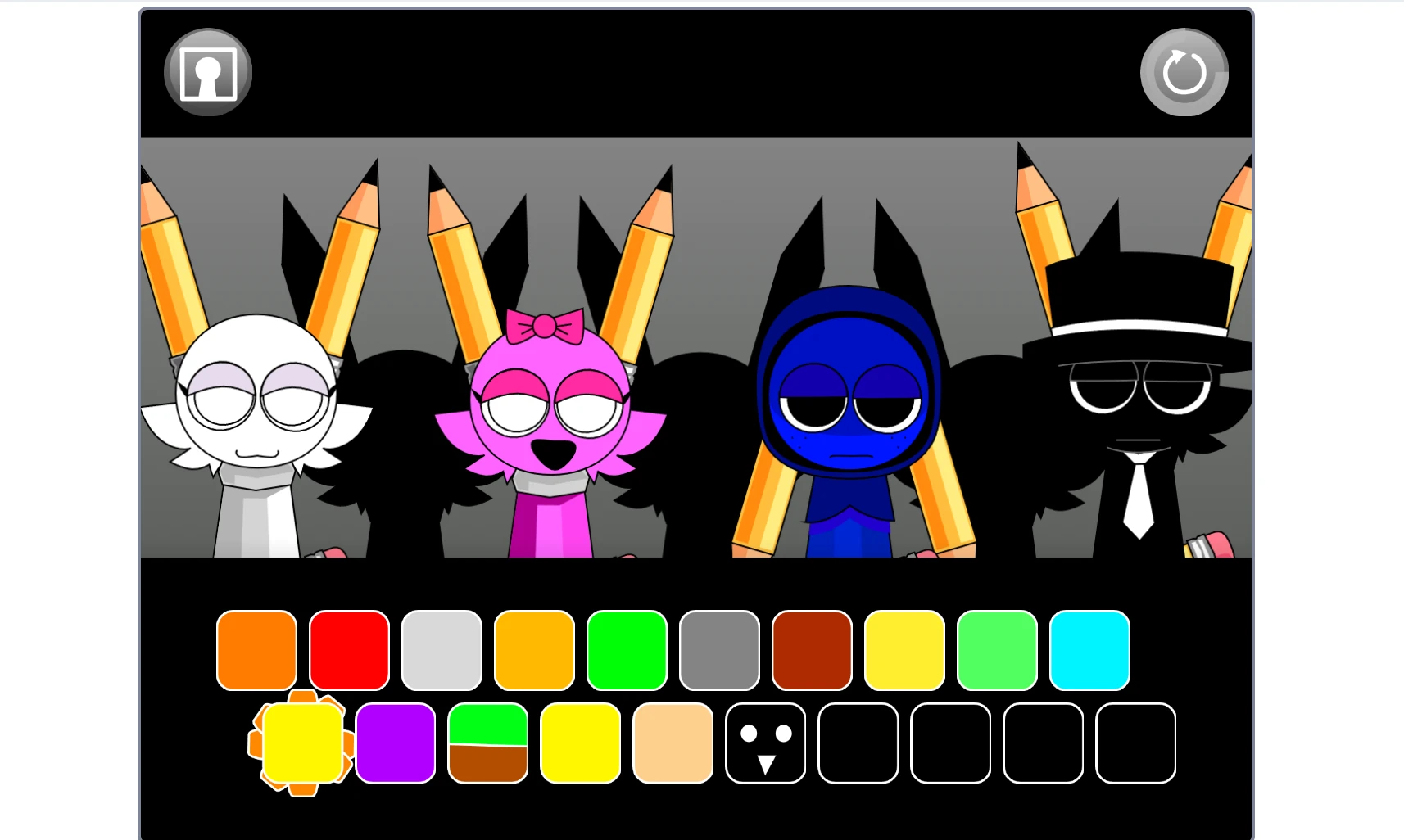 Sprunki Pyramixed Penz pyramid-themed character designs