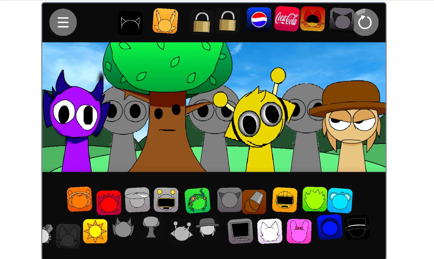 Sprunki Pyramixed Regretful v2 gameplay screenshot 5