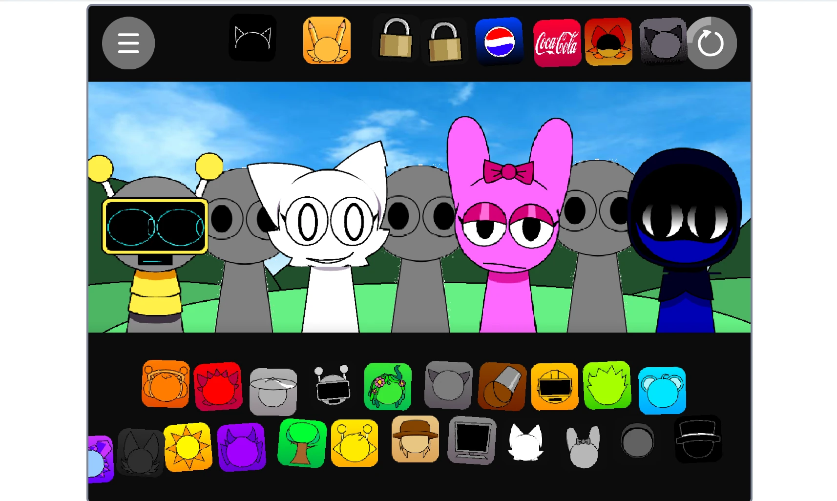 Sprunki Pyramixed Regretful v2 gameplay screenshot 6