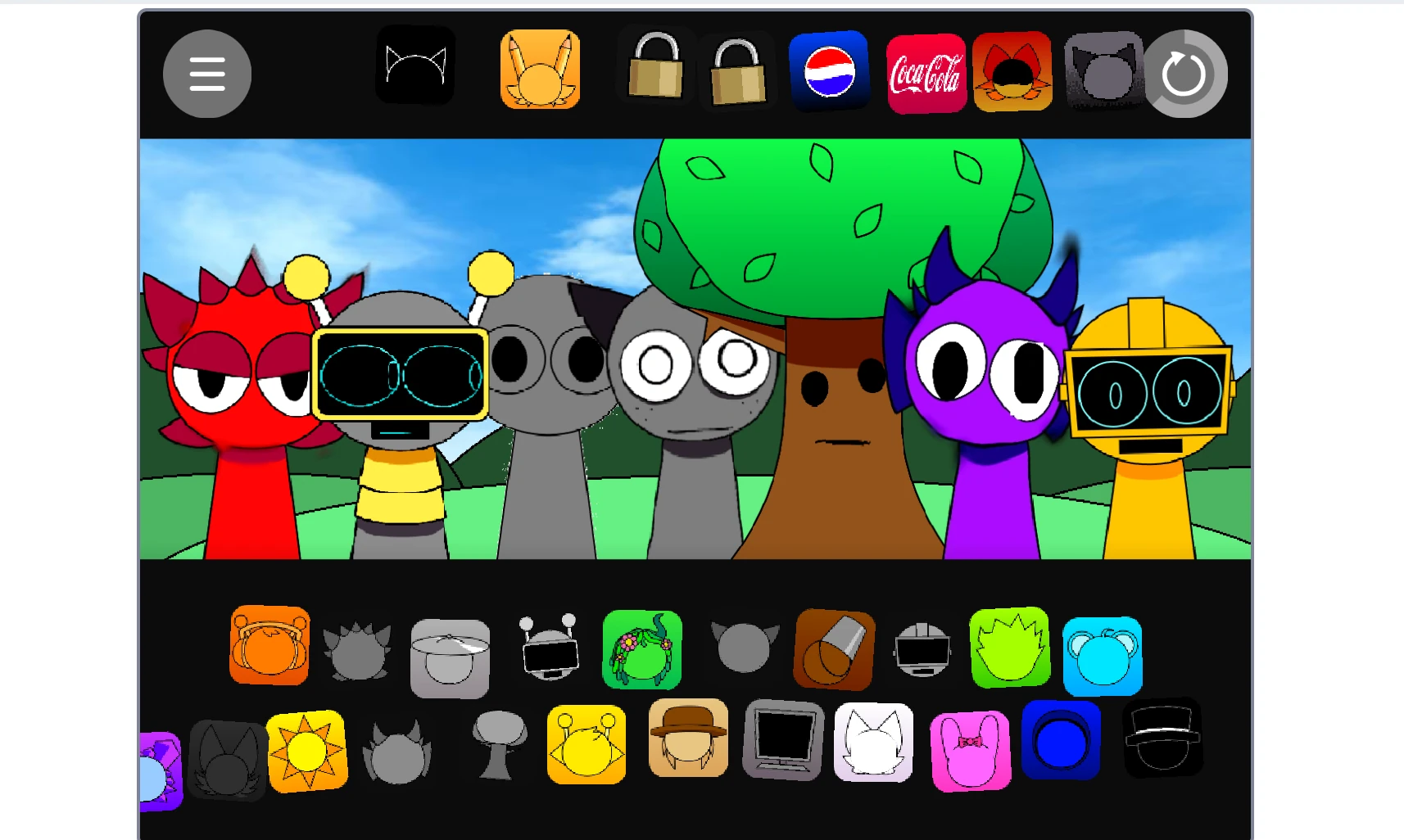 Sprunki Pyramixed Regretful v2 gameplay screenshot 7