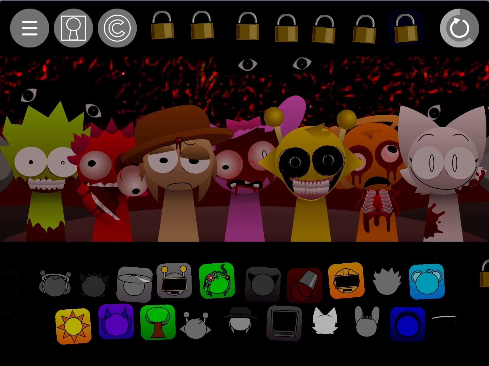 Special characters in Sprunki Pyramixed OCs edition