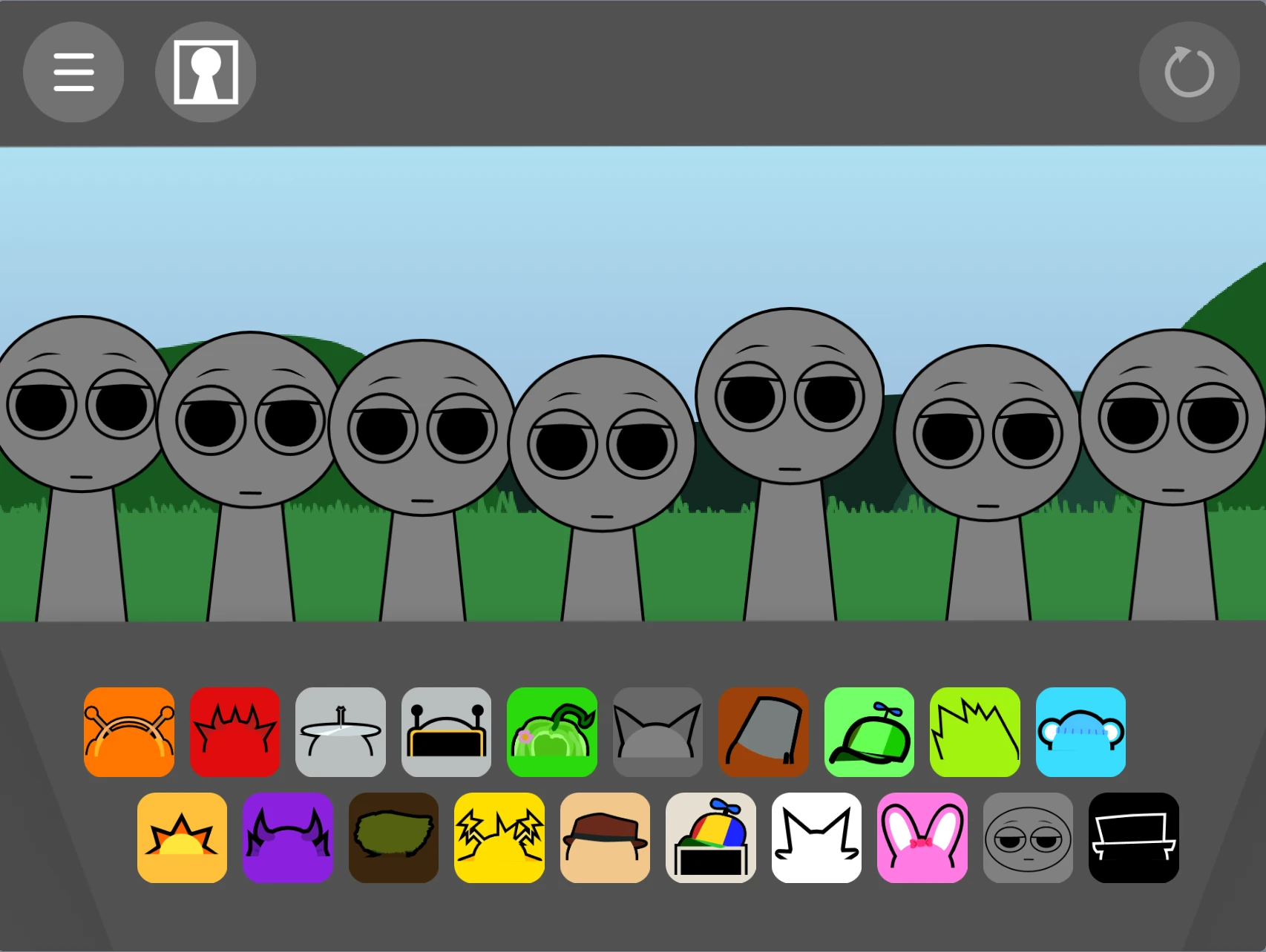 Sprunki Retake OCS character design interface