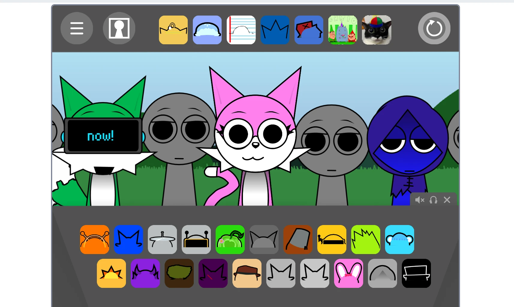 Completed music project in Sprunki Retake game