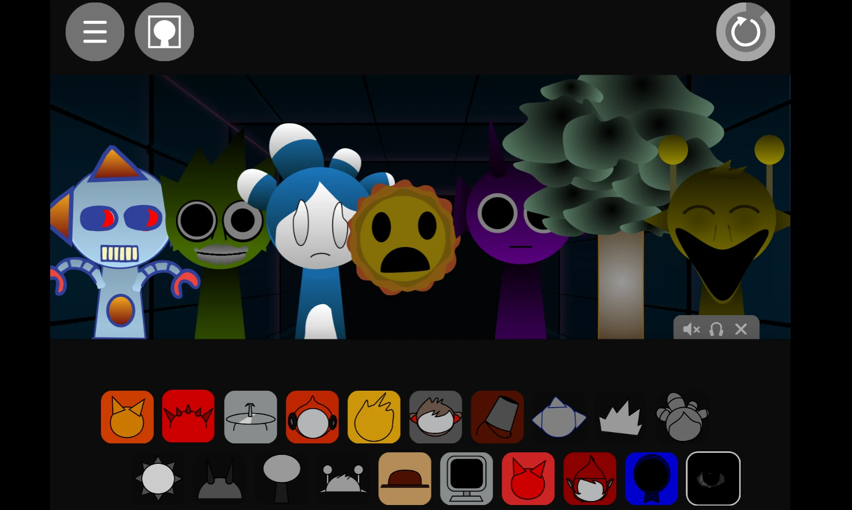 View showing multiple sound loops playing simultaneously in the game