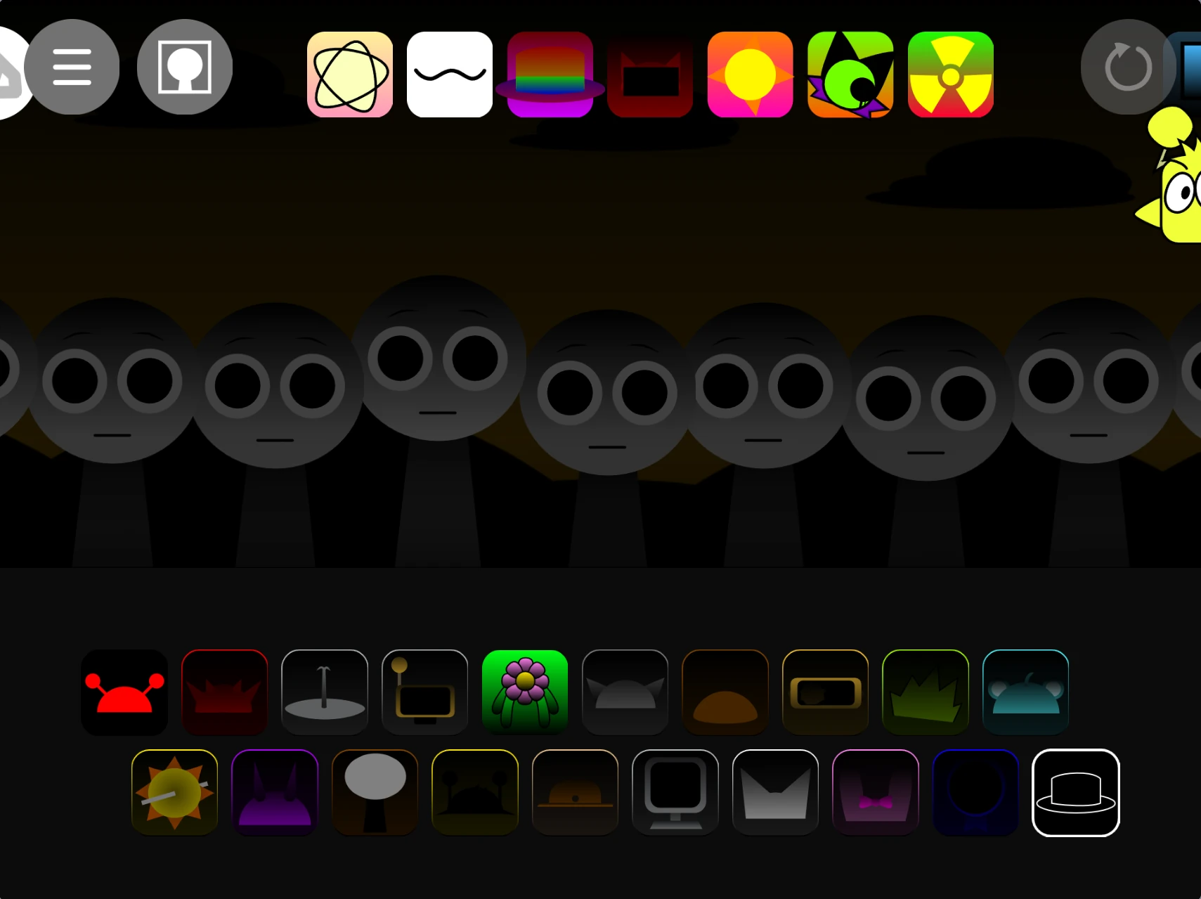 Sprunki Shifted Remake main game interface