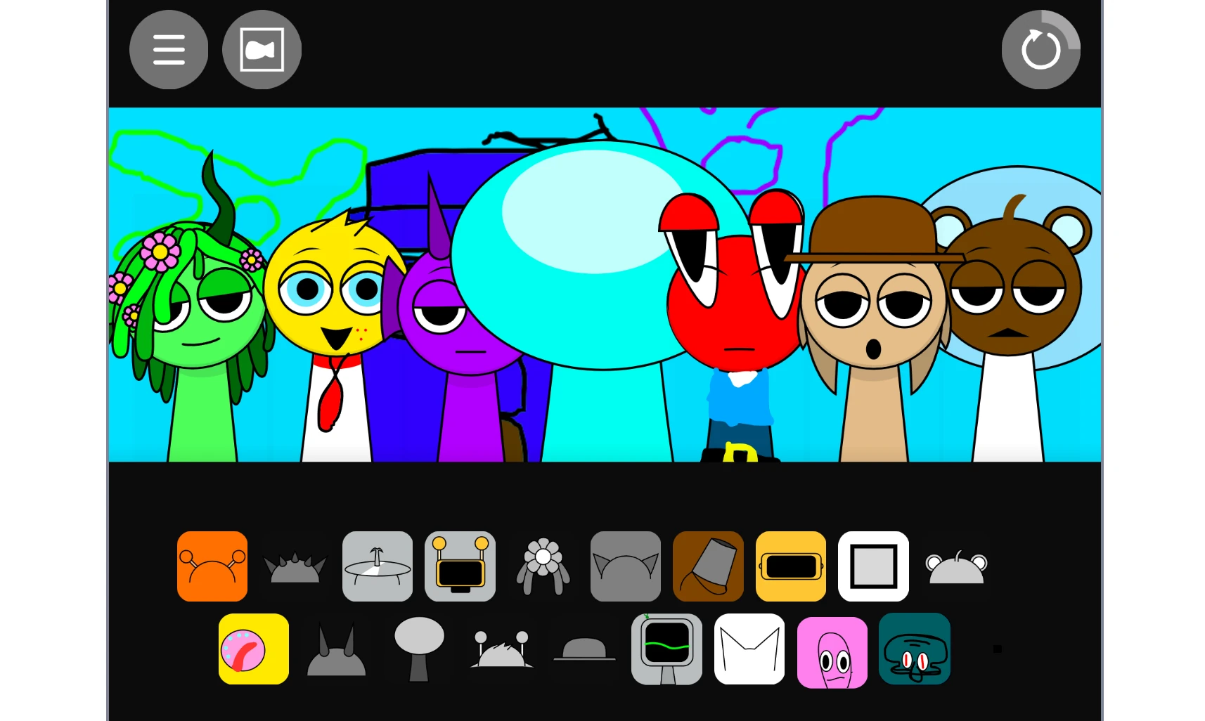 Underwater sound selection in Sprunki Spongebob Mod