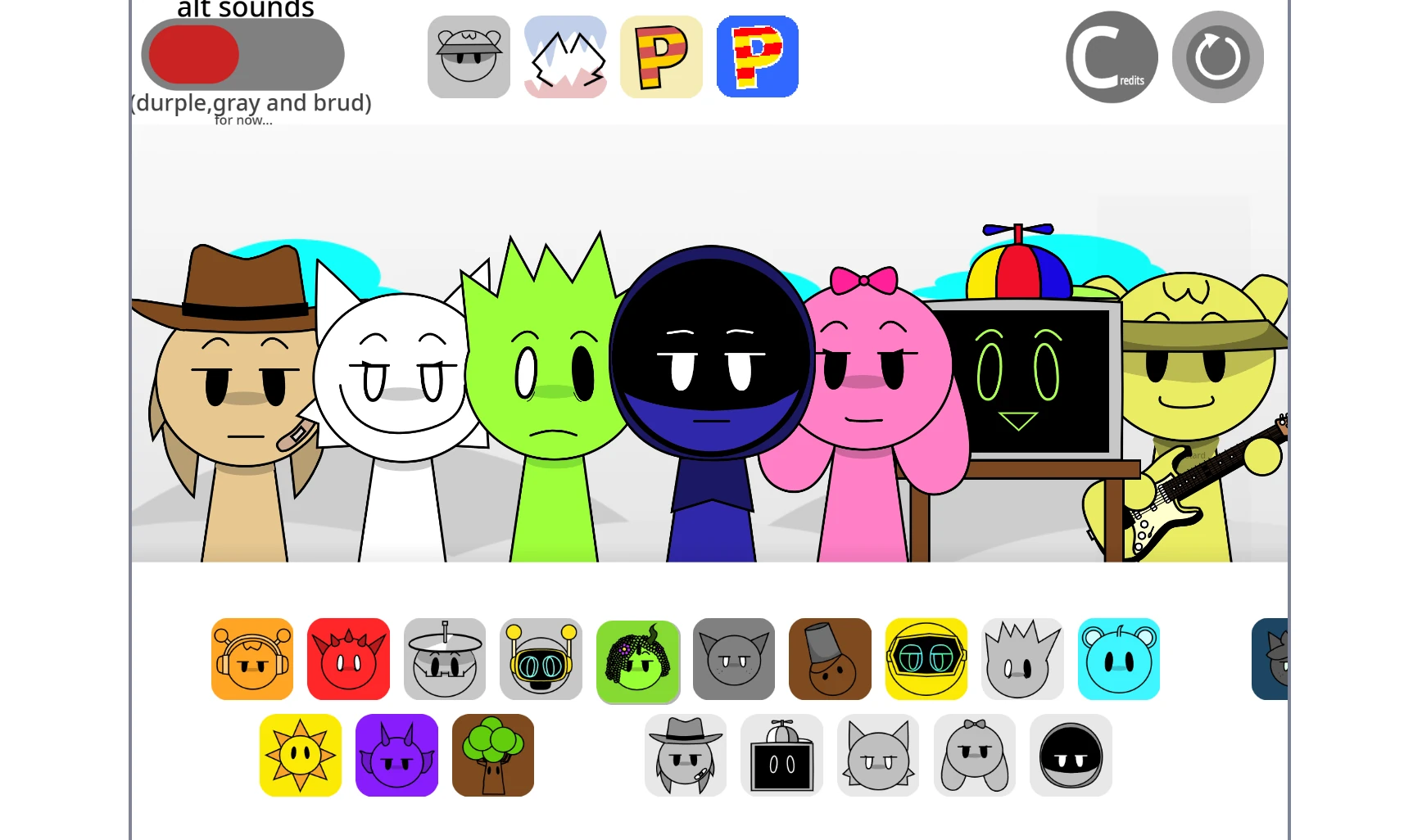 More Sprunki Super Tunes character and sound combinations