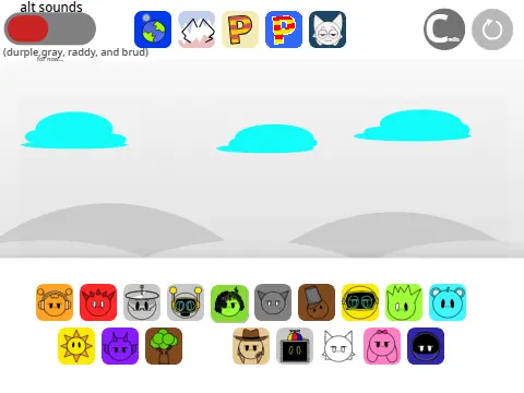 Sprunki Super Tunes Recreation Remix logo featuring musical characters and notes