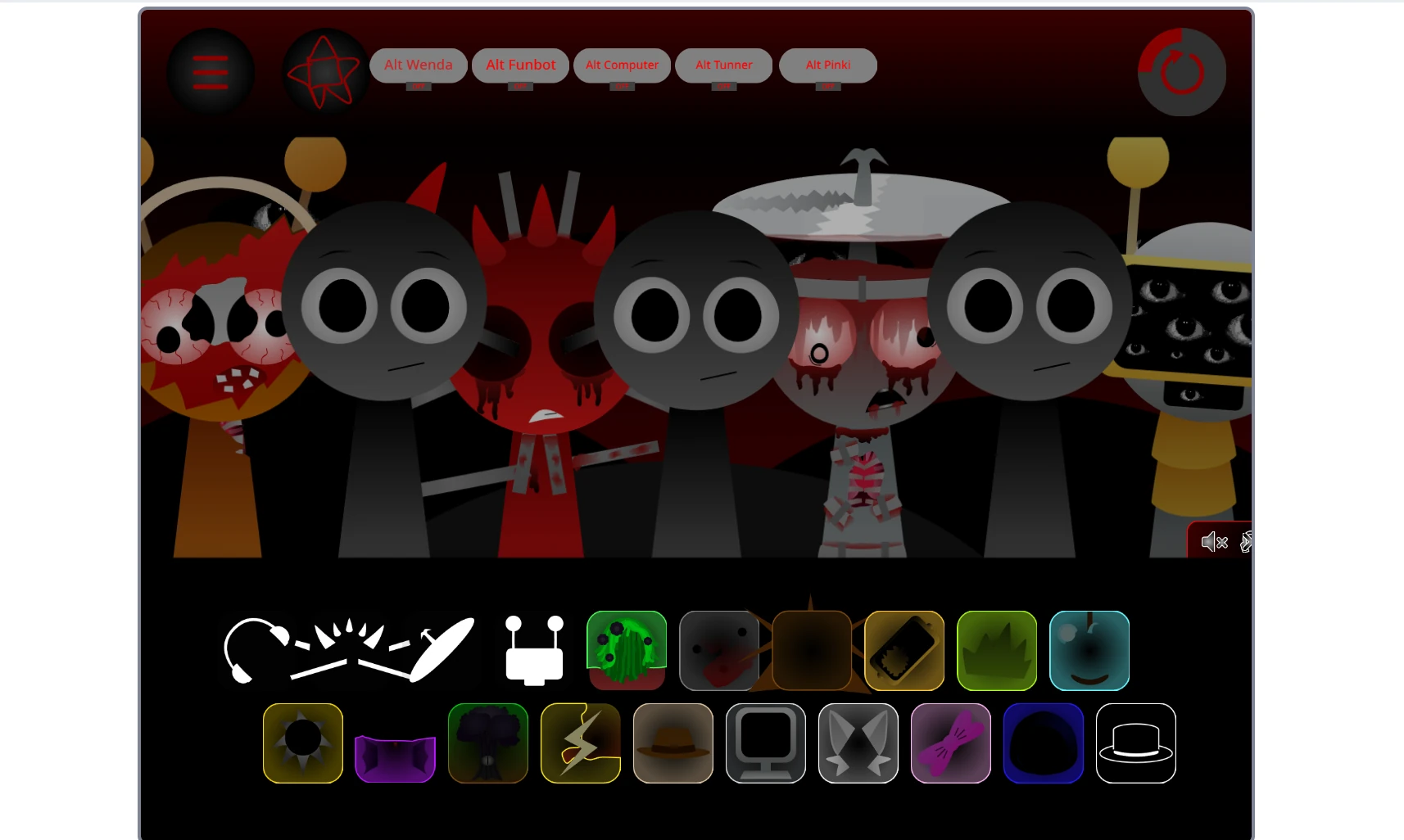 Music creation interface in Sprunki Swap Retextured Phase 3