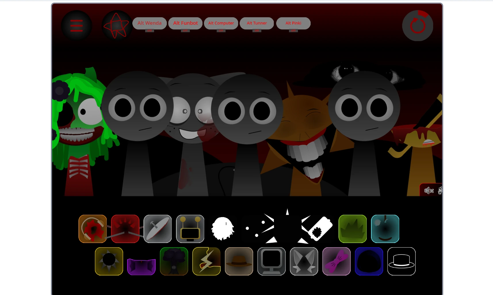 Different character combinations in Sprunki Swap Retextured Phase 3