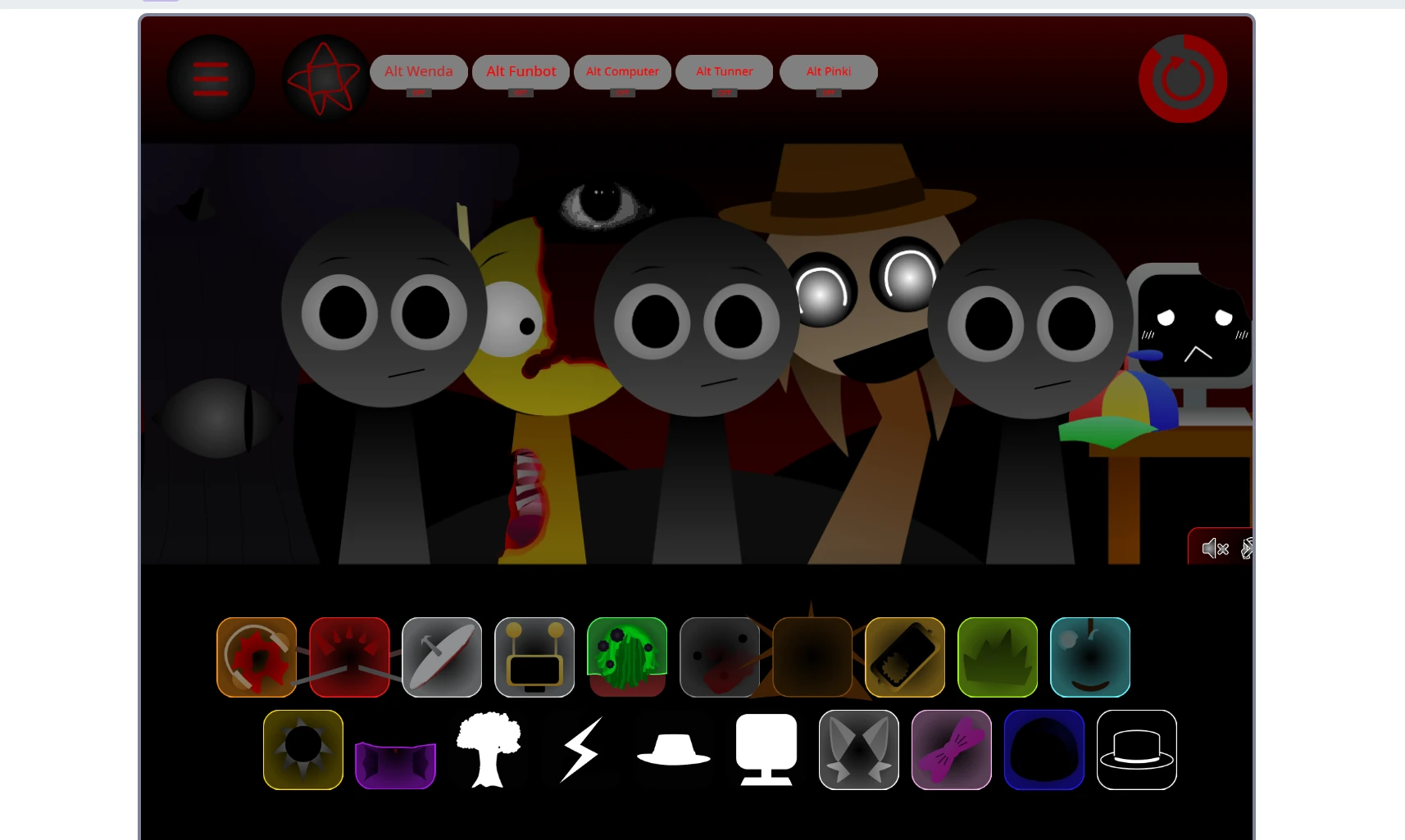 Gameplay screenshot of Sprunki Swap Retextured Phase 3