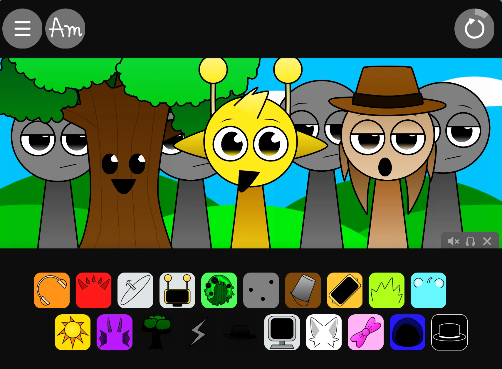 Sprunki Swapped music creation screen
