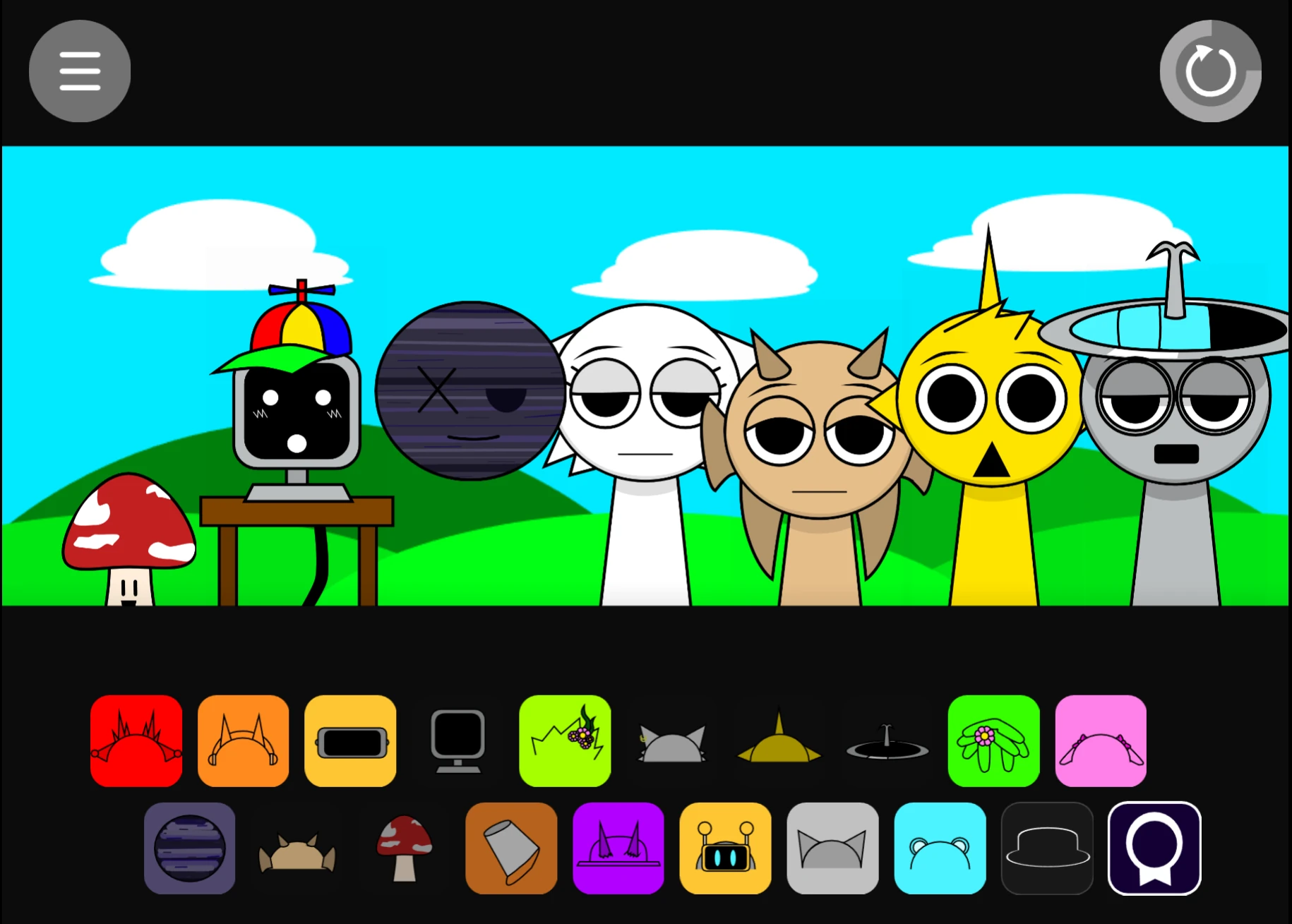 Sprunki Swapped Version music creation interface