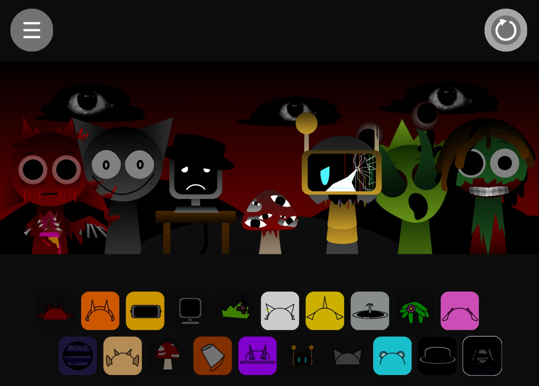 Sprunki Swapped Version final music creation screen