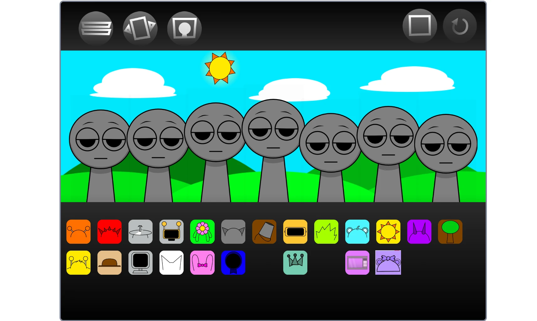 Sprunki With OC character creation screen