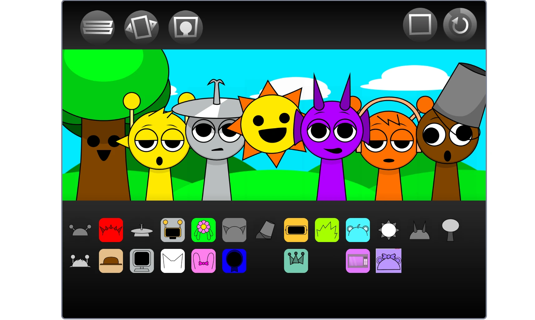 Sprunki With OC custom characters making music